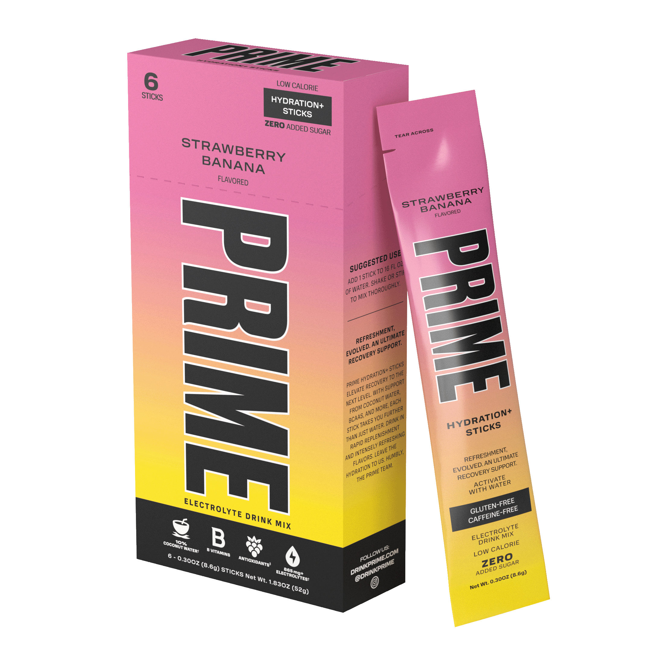 PRIME Hydration+ Sticks fragola banana stick elettroliti