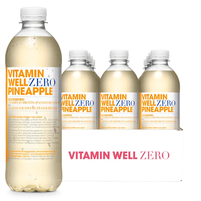 Vitamin Well Zero Pineapple bevanda ananas senza zucchero
