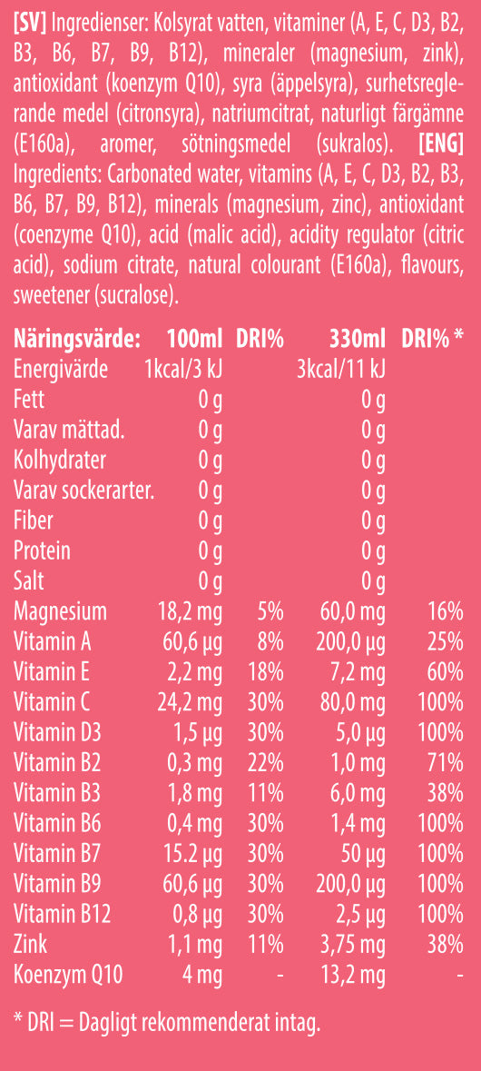 Gowell Funktionsdrycker Strawberry & Lime bevanda funzionale 24x33cl zero zuccheri