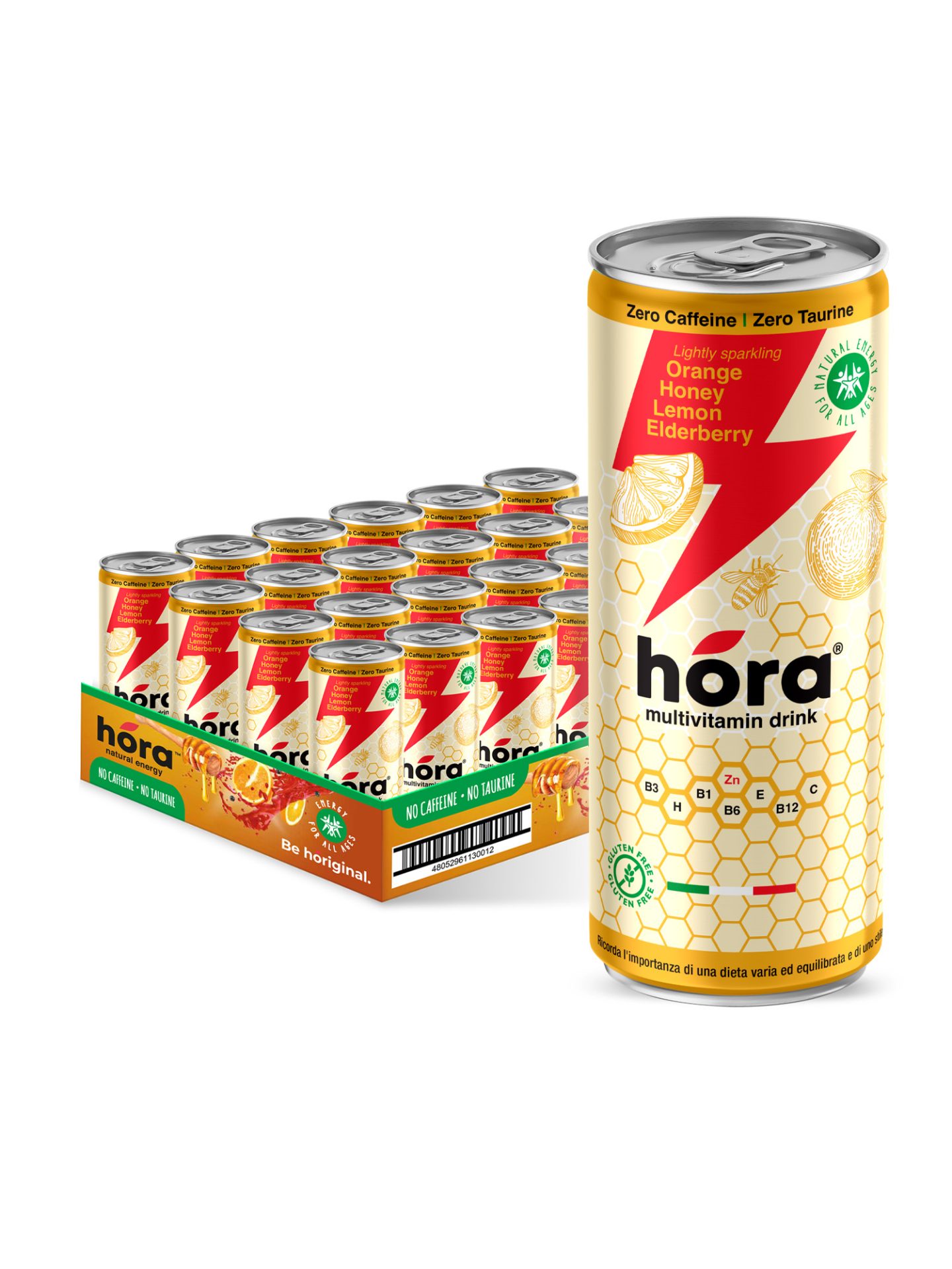 Hora Multivitamin Drink energetico pack 24 lattine arancia miele