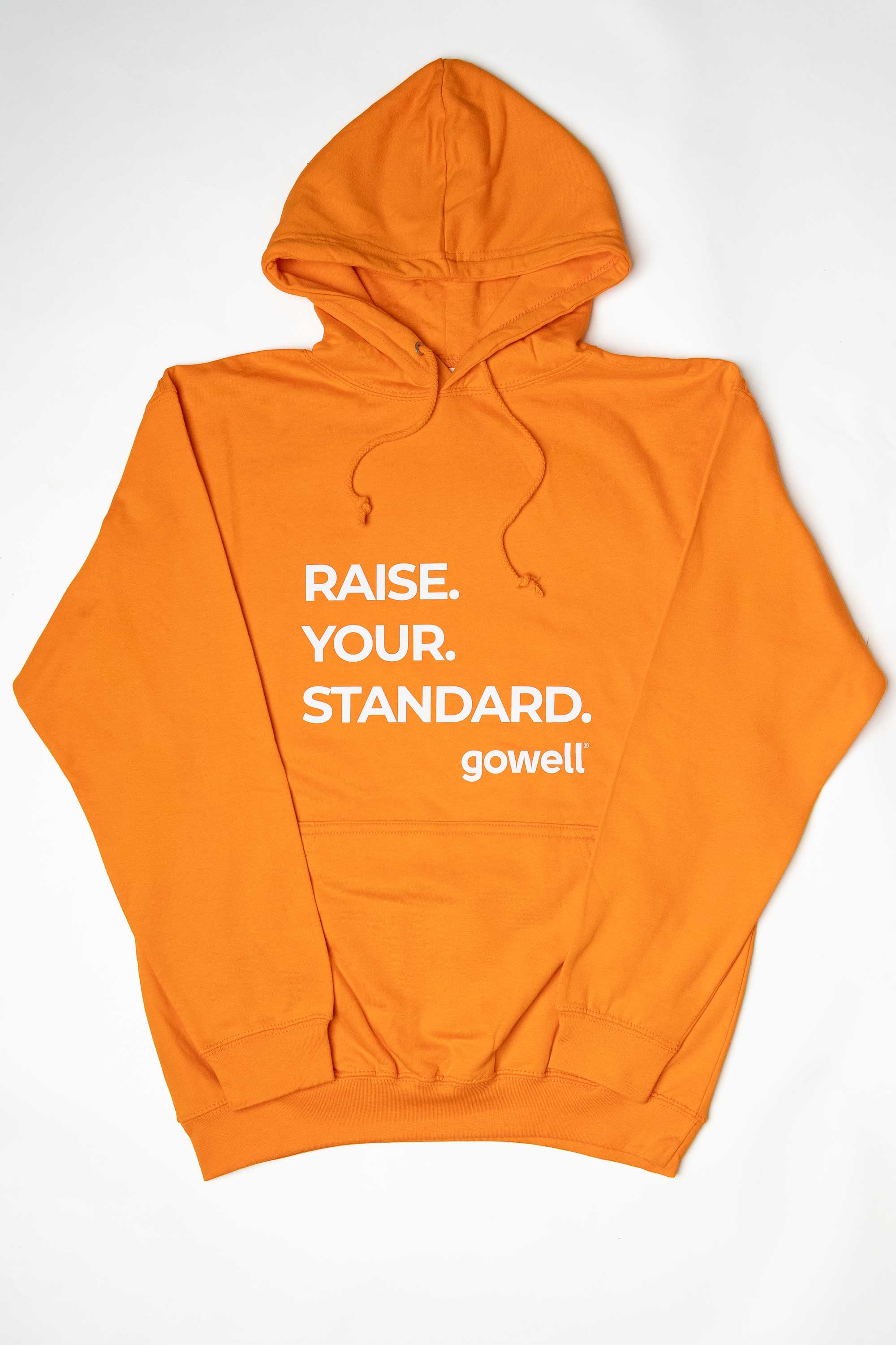 Gowell Hoodies felpa con cappuccio arancione cotone unisex Raise Your Standard