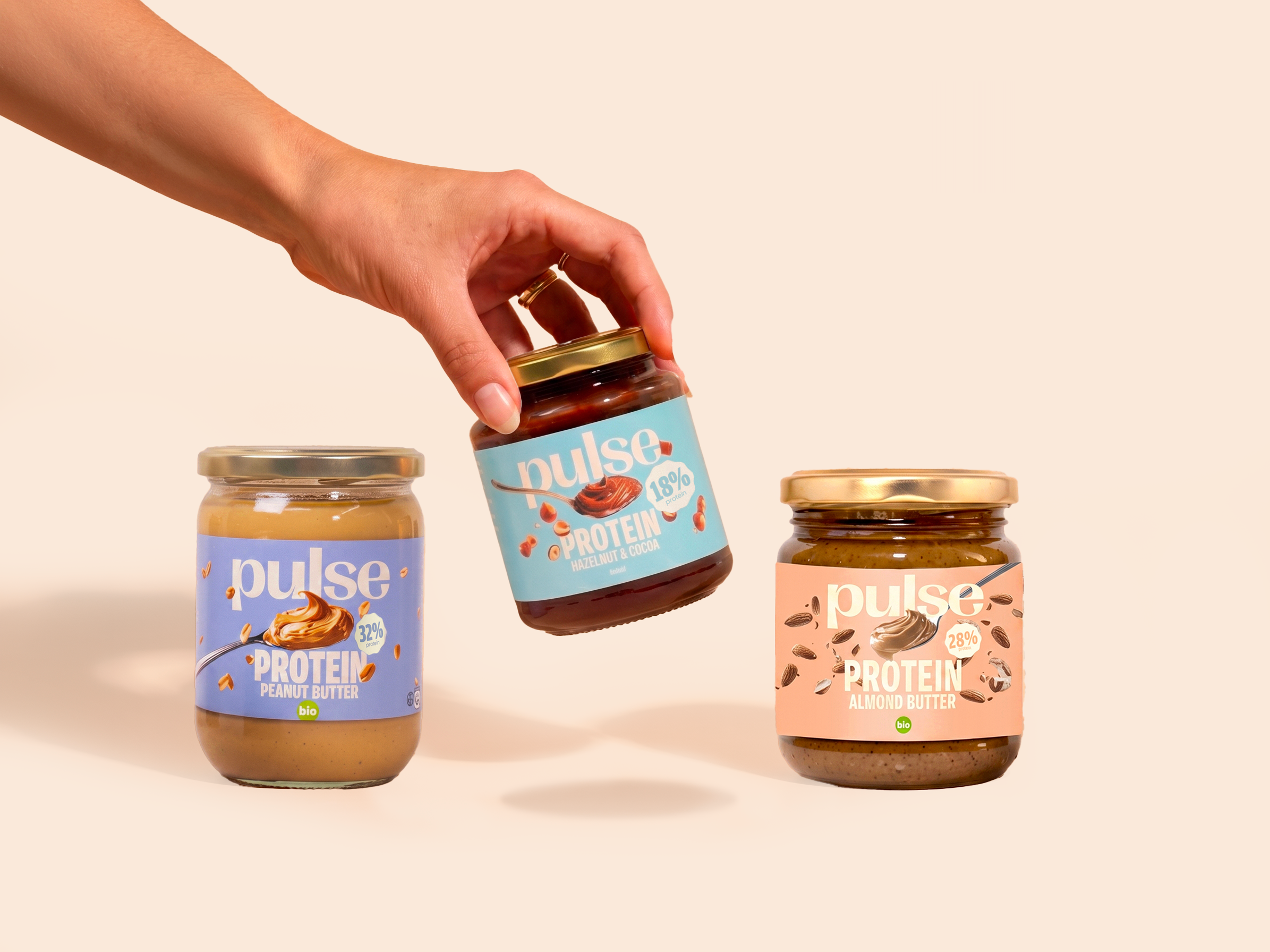 Pulse Protein Packs Trio creme spalmabili cioccolato arachidi