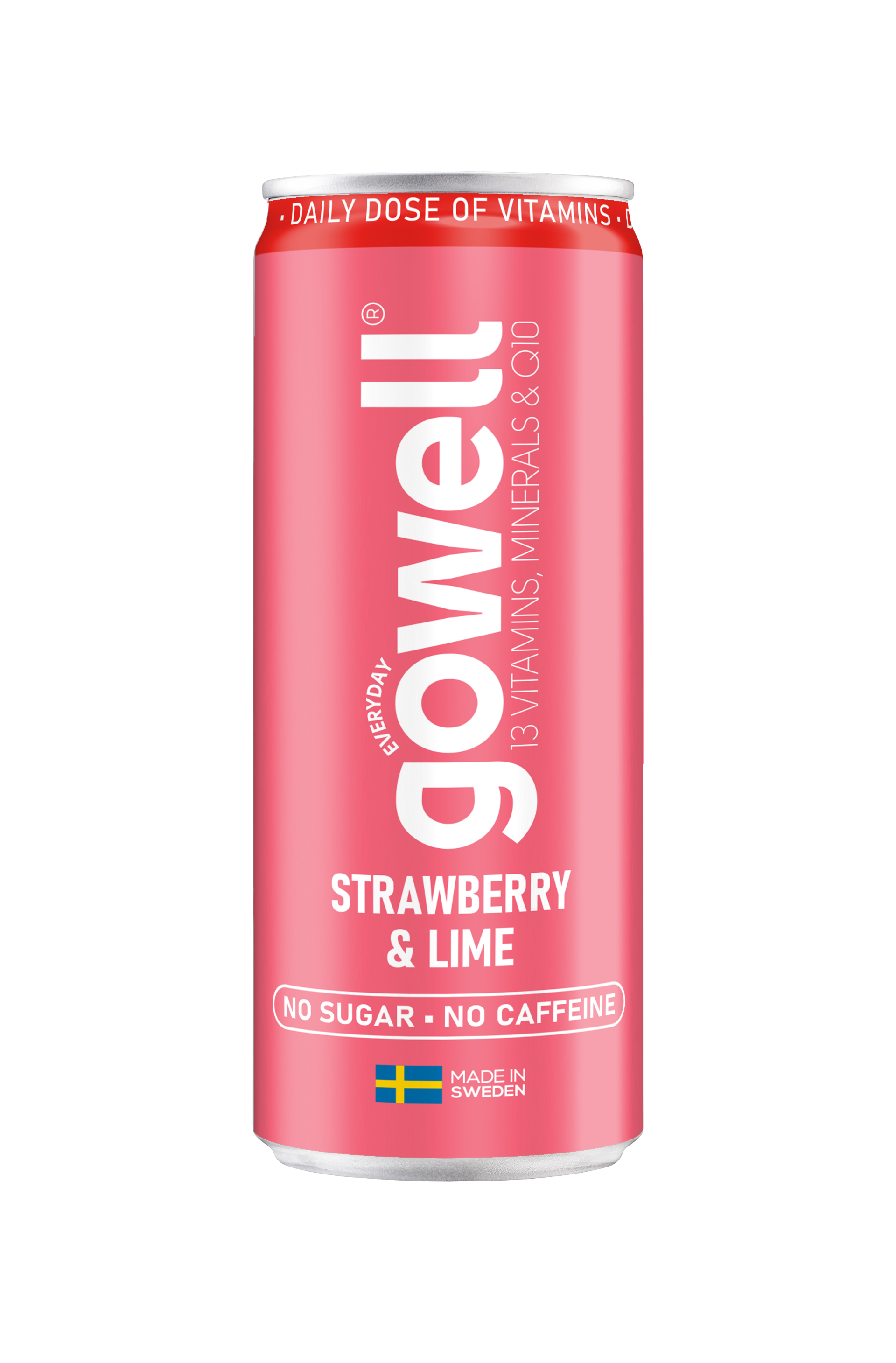 Gowell Funktionsdrycker Strawberry & Lime bevanda funzionale 24x33cl zero zuccheri