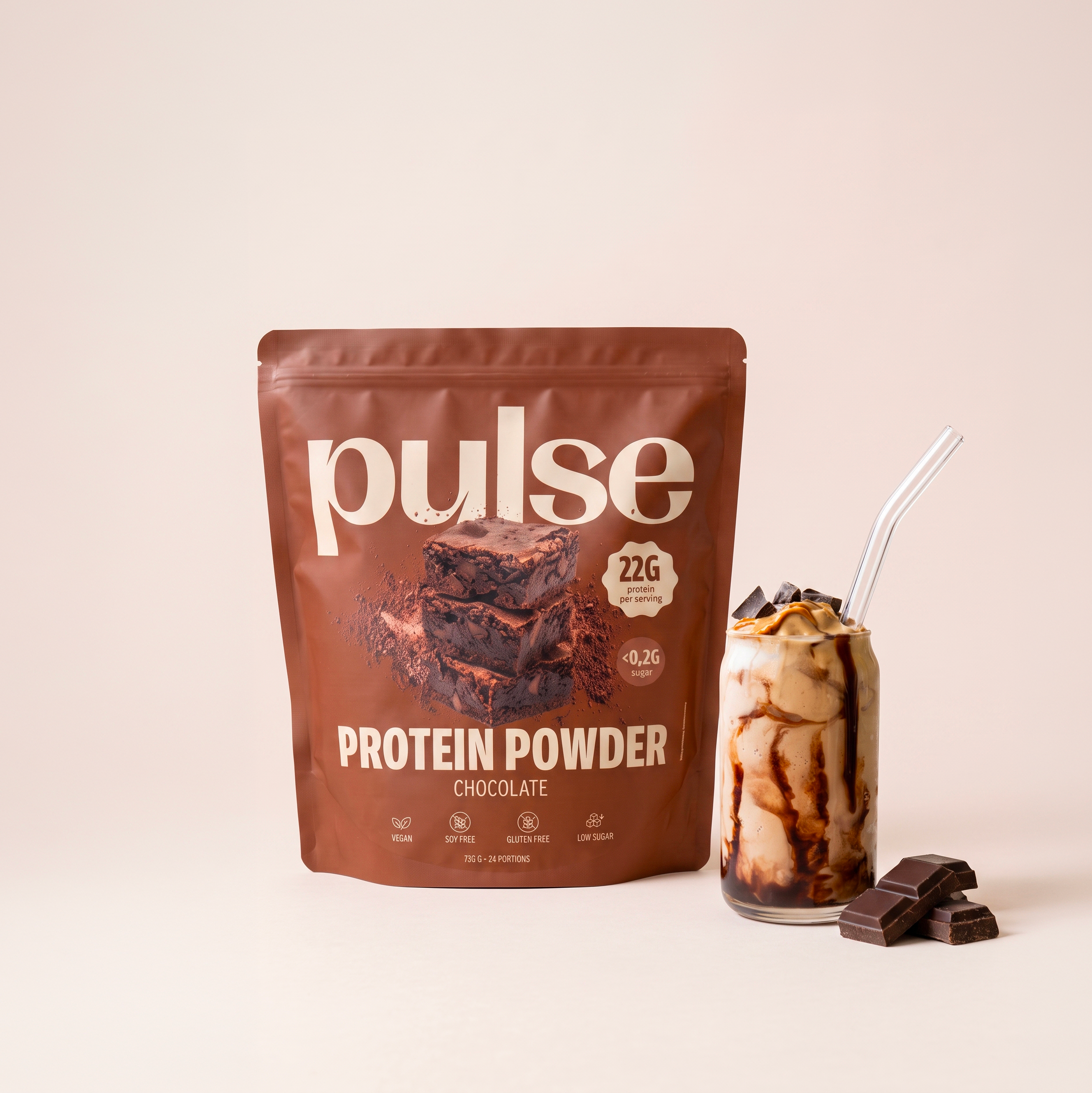 Pulse Protein Protein Powder Proteine Cioccolato 750g Vegane