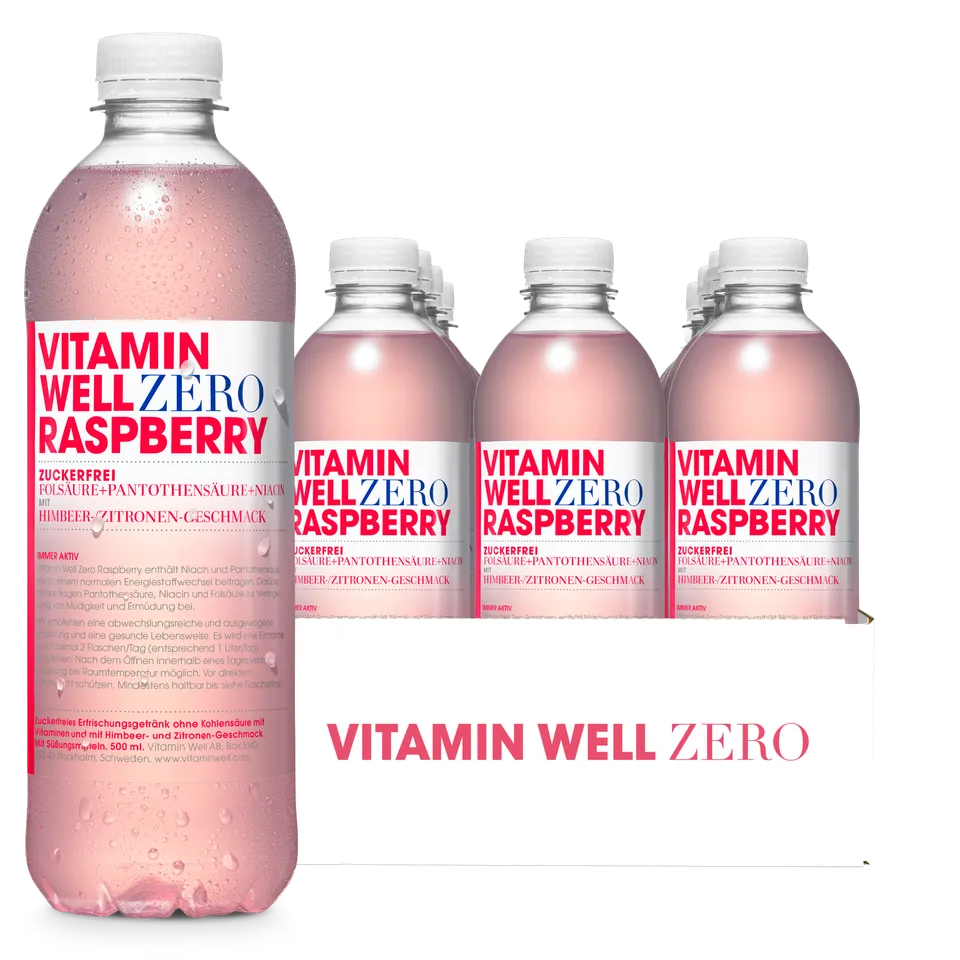 Vitamin Well Zero Raspberry Bevanda Lampone 500 ml Zero Zuccheri