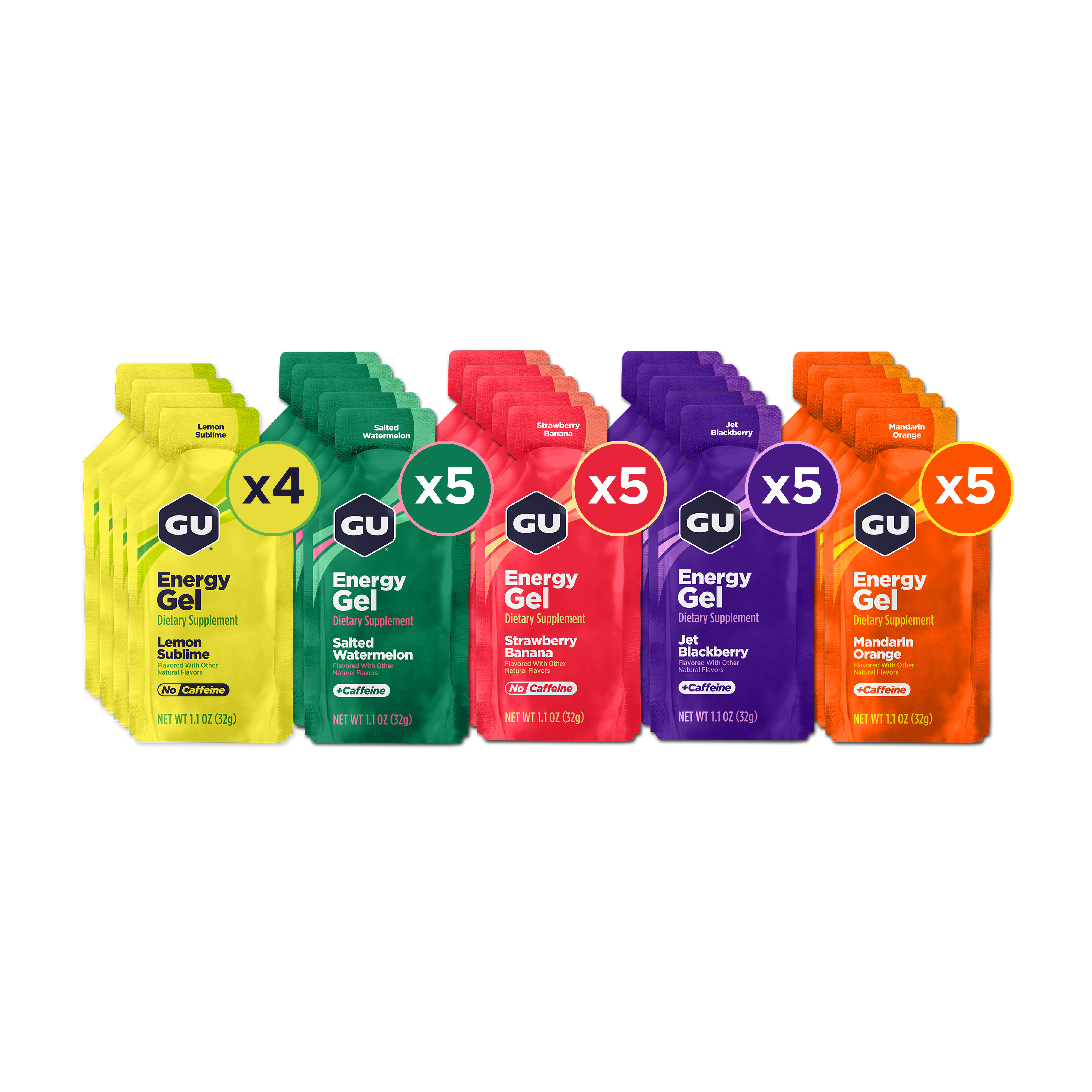 GU Original Energy Gel Tri-Berry Box 24 gel energetico carboidrati