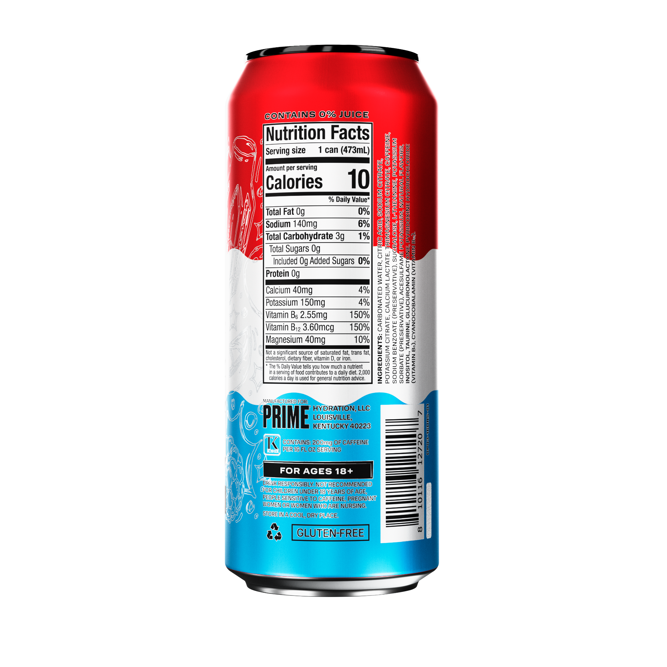 PRIME Energy Dripsicle energy drink 473ml zero zuccheri