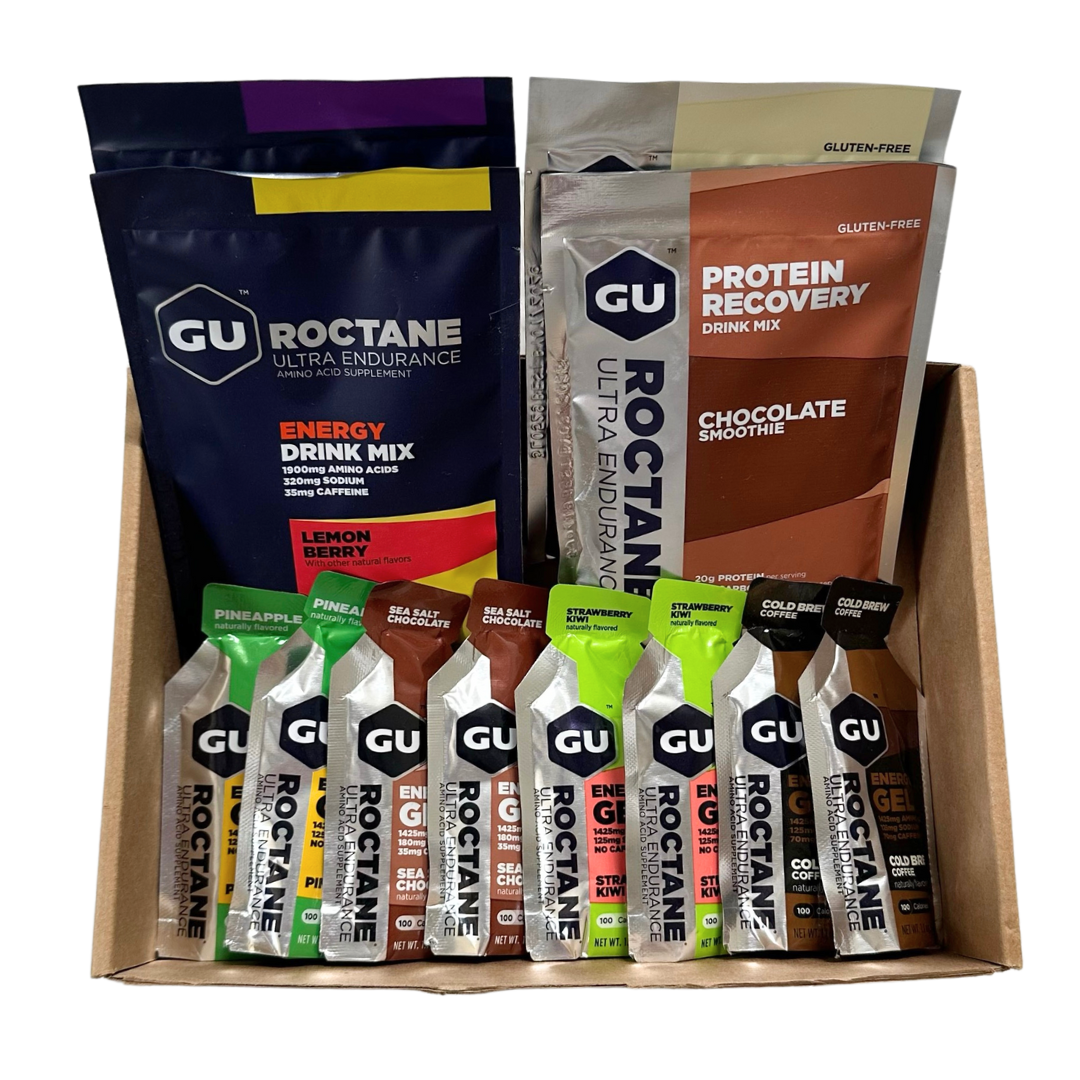 GU Roctane Variety Box mista gel drink recovery endurance