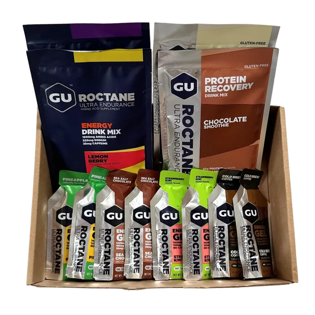 GU Roctane Variety Box mista gel drink recovery endurance