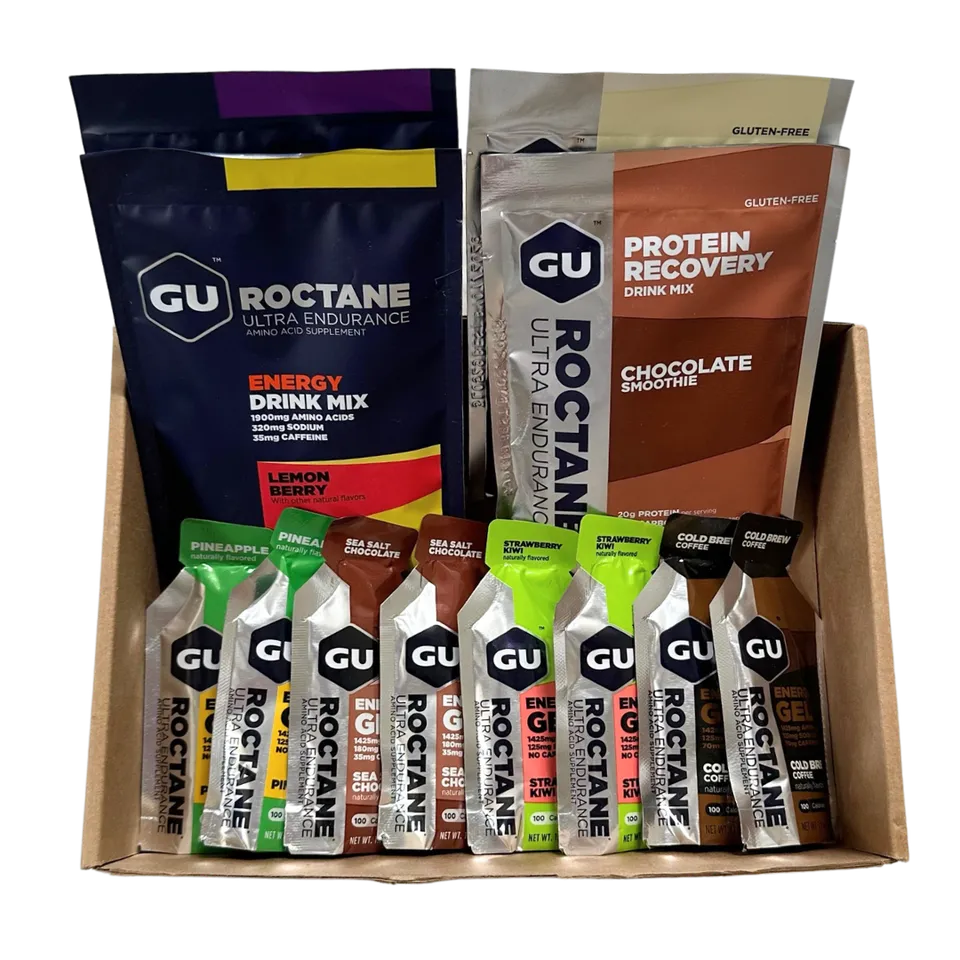 GU Roctane Variety Box mista gel drink recovery endurance