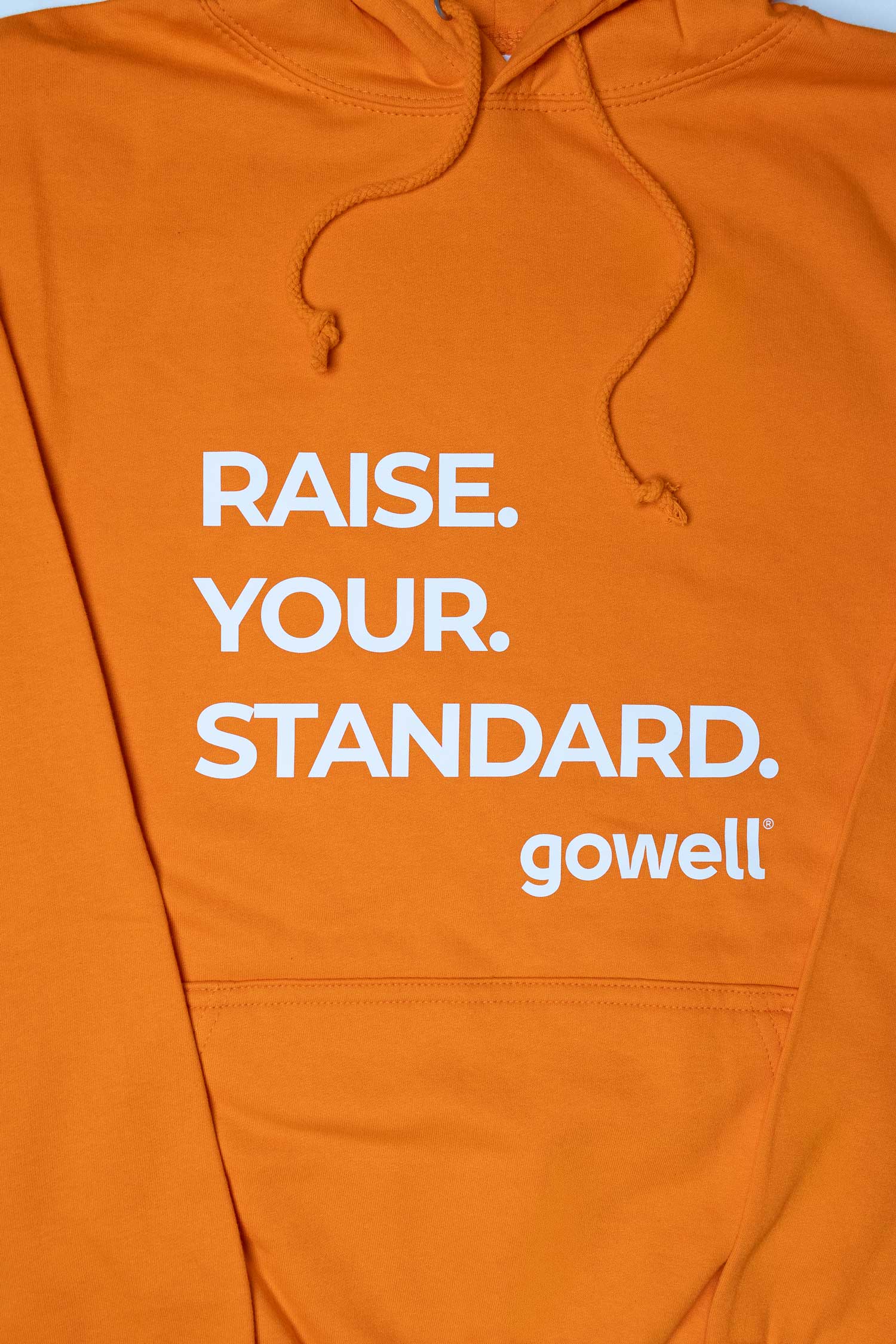 Gowell Hoodies felpa con cappuccio arancione cotone unisex Raise Your Standard
