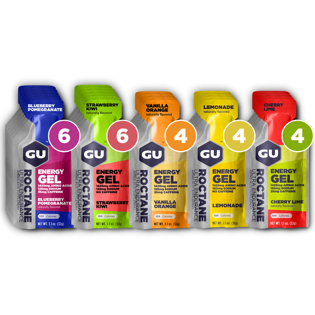 GU Roctane Energy Gel Cherry Lime gel box 24 aminoacidi