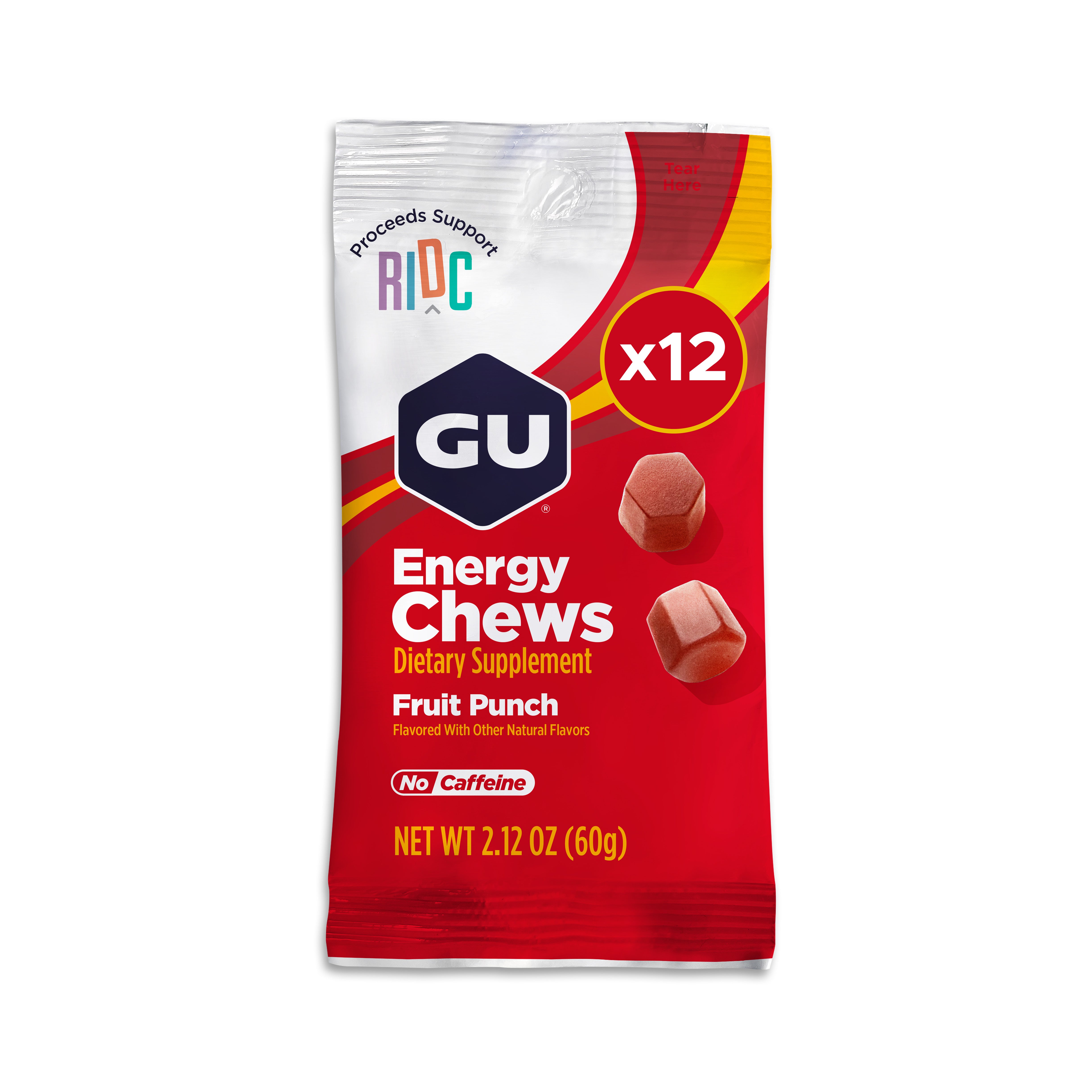 GU Energy Chews caramelle energetiche arancia 12 buste