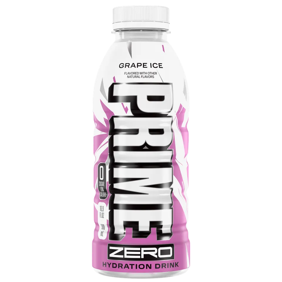 Prime Zero Hydration drink Grape Ice zero zuccheri