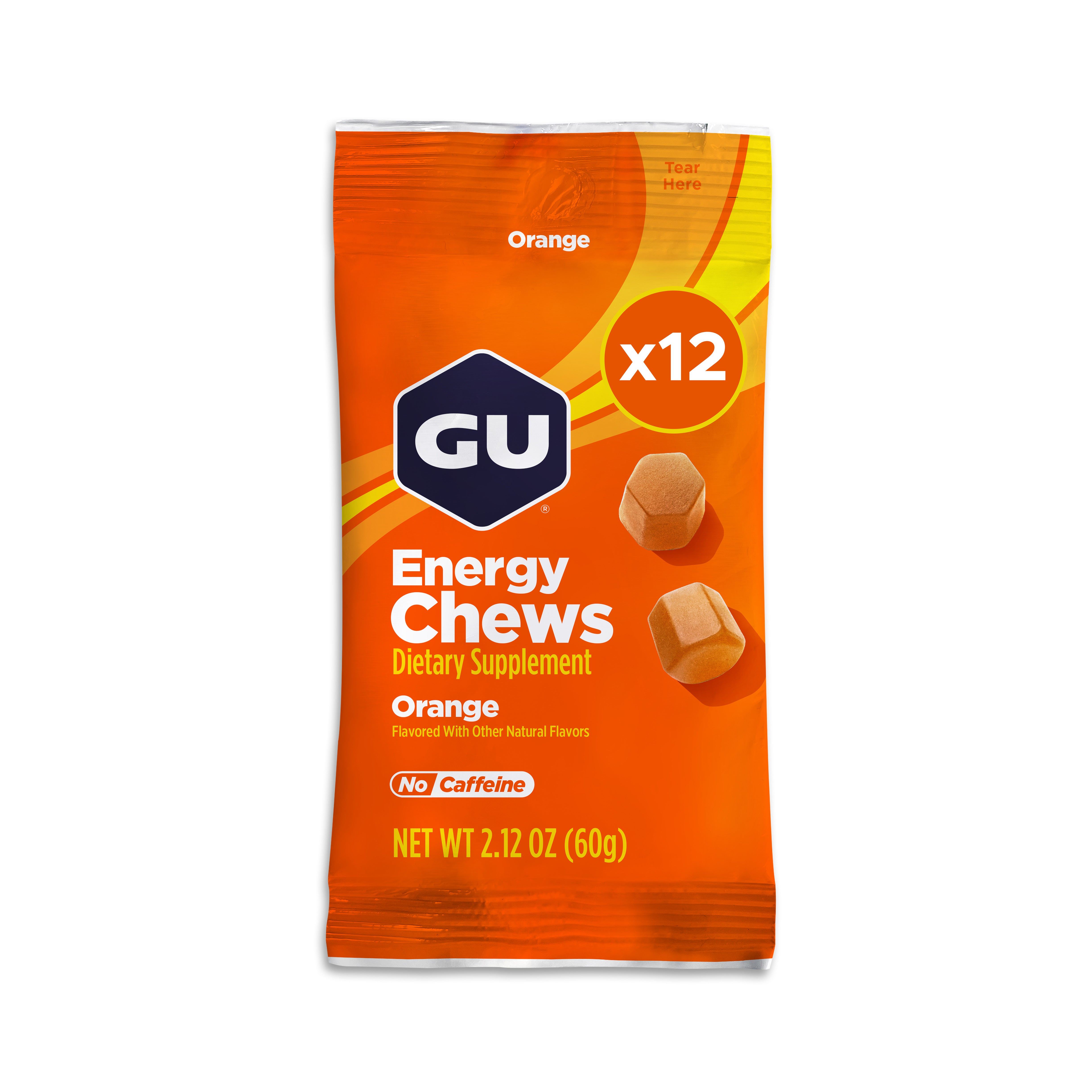 GU Energy Chews caramelle energetiche arancia 12 buste