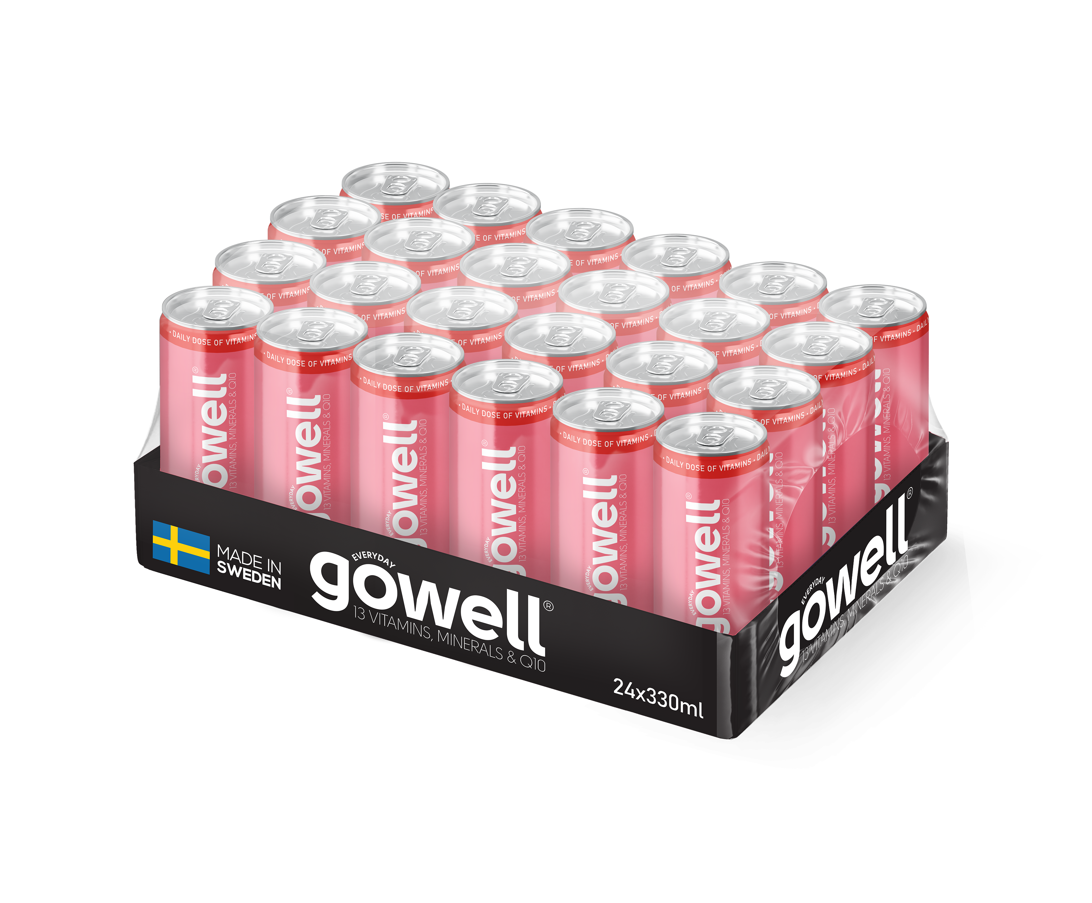 Gowell Funktionsdrycker Strawberry & Lime bevanda funzionale 24x33cl zero zuccheri