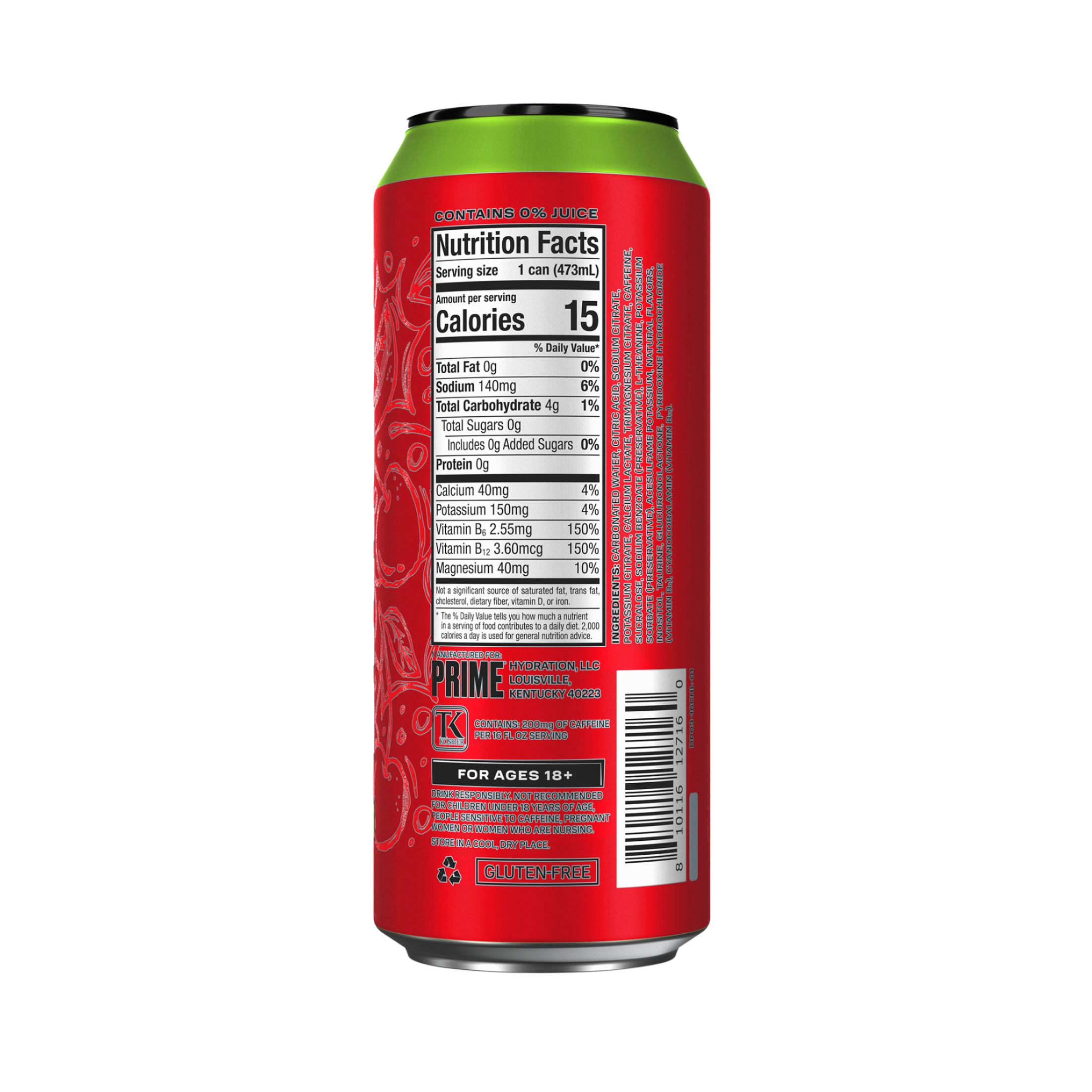 Prime Energy Drink Cherry Limeade Zero Zuccheri