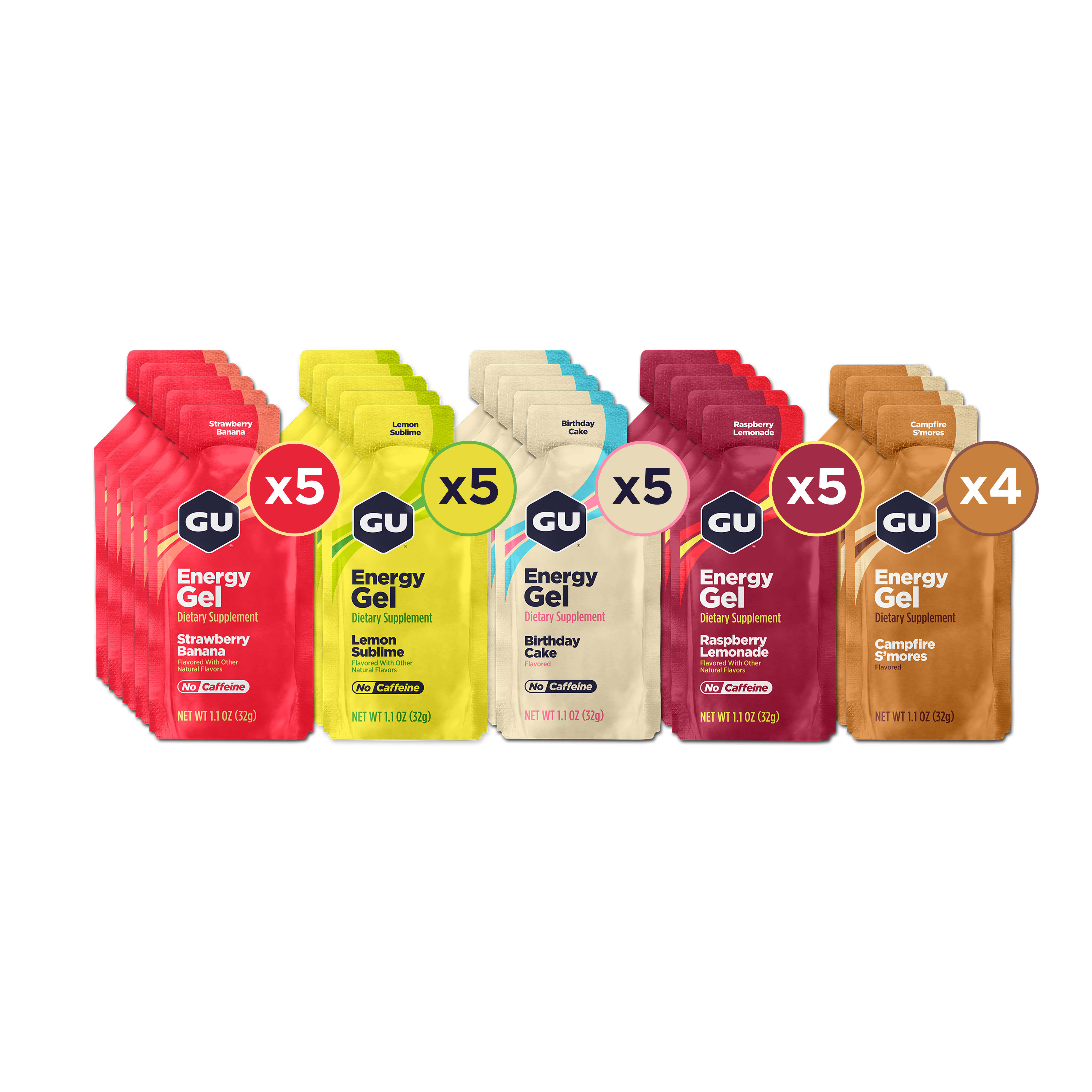 GU Original Energy Gel Tri-Berry Box 24 gel energetico carboidrati