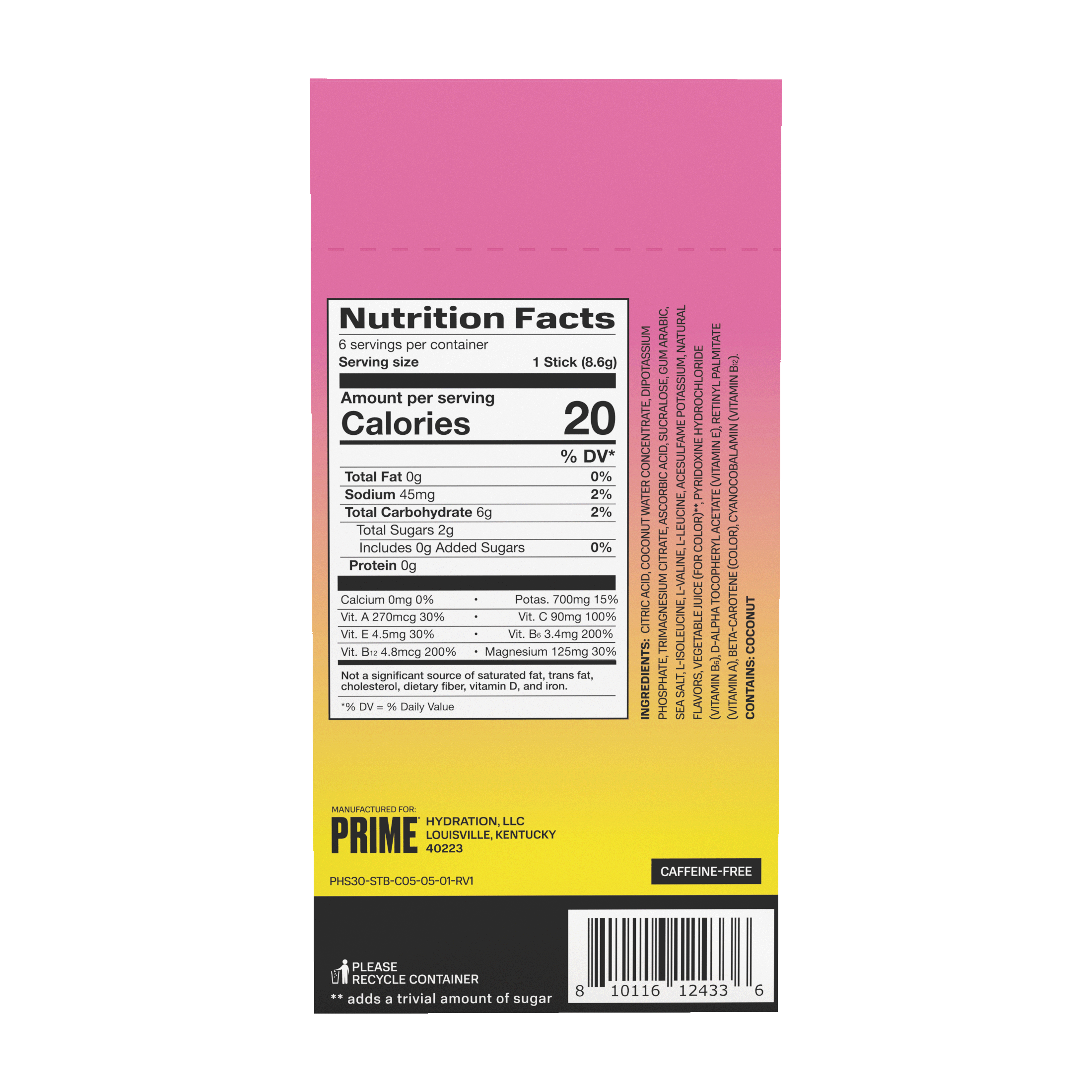 PRIME Hydration+ Sticks fragola banana stick elettroliti