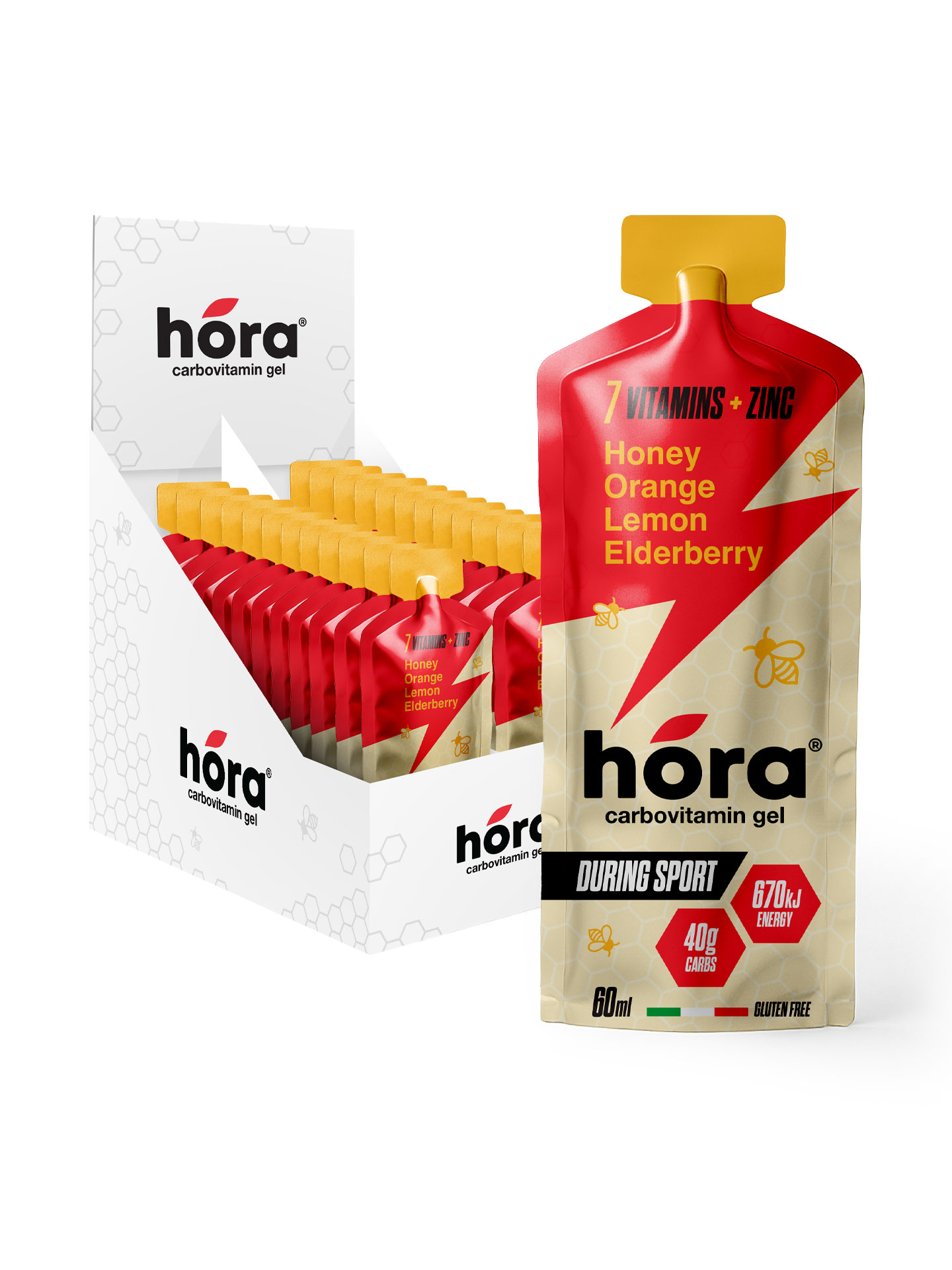 Hora Carbovitamin Gel energetico box 24 dosi miele vitamine