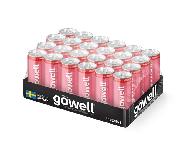 Gowell Funktionsdrycker Strawberry & Lime bevanda funzionale 24x33cl zero zuccheri