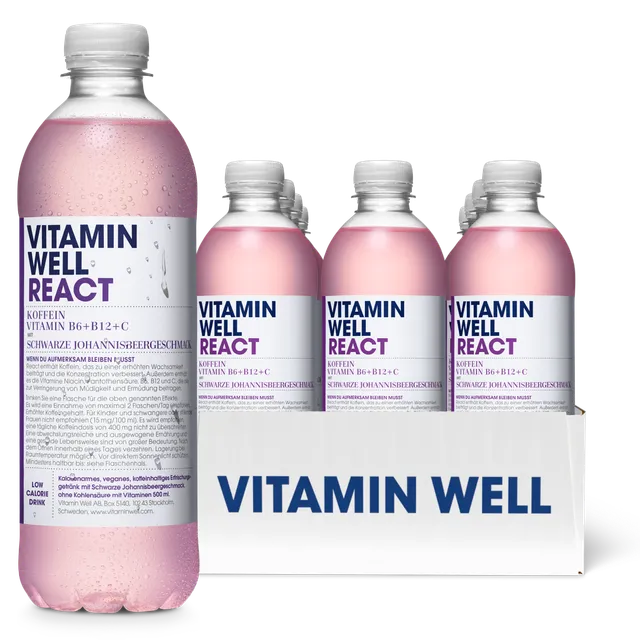 Vitamin Well React bevanda con caffeina 75 mg