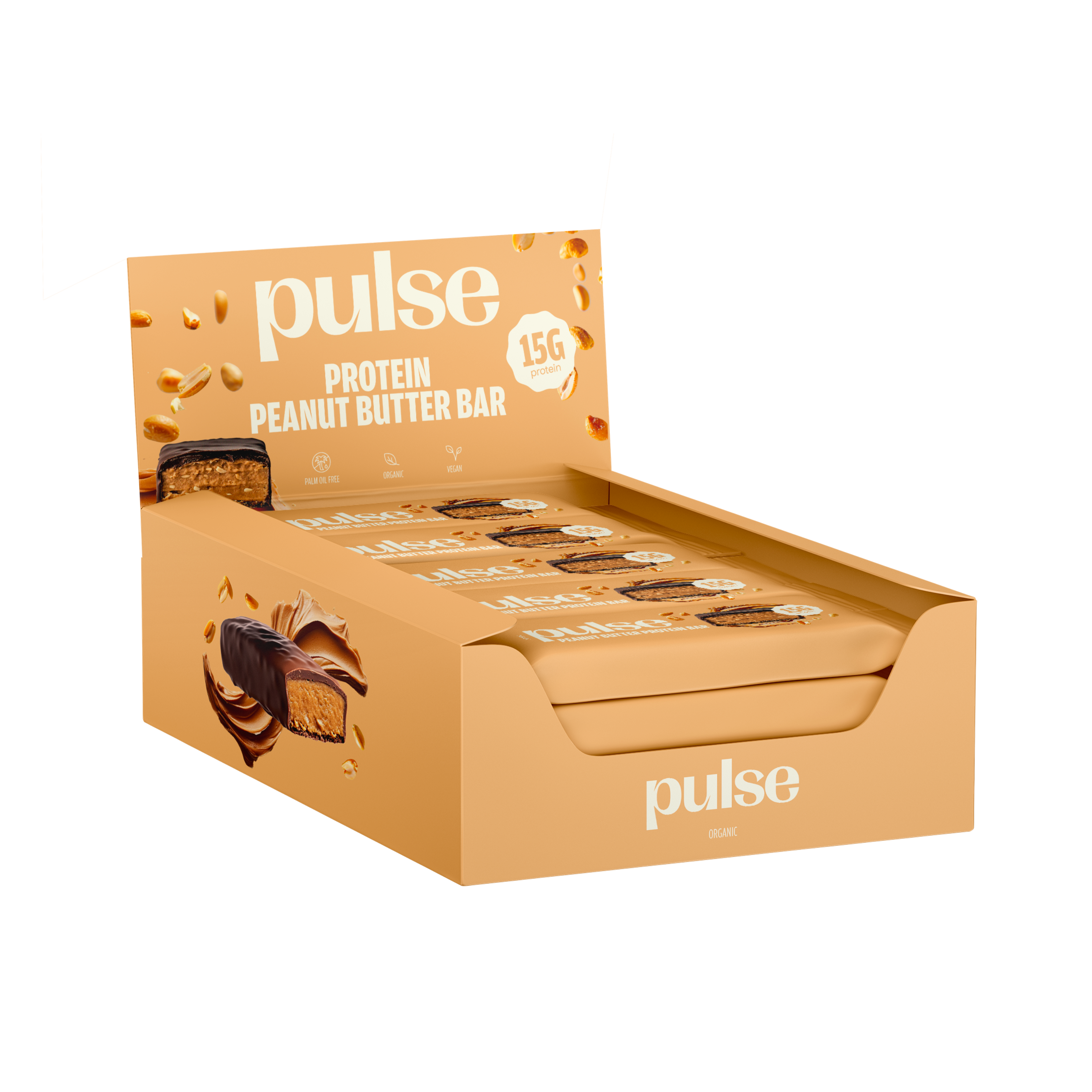 Pulse Protein Protein Bar barretta proteica arachidi 12x50g 14,3g