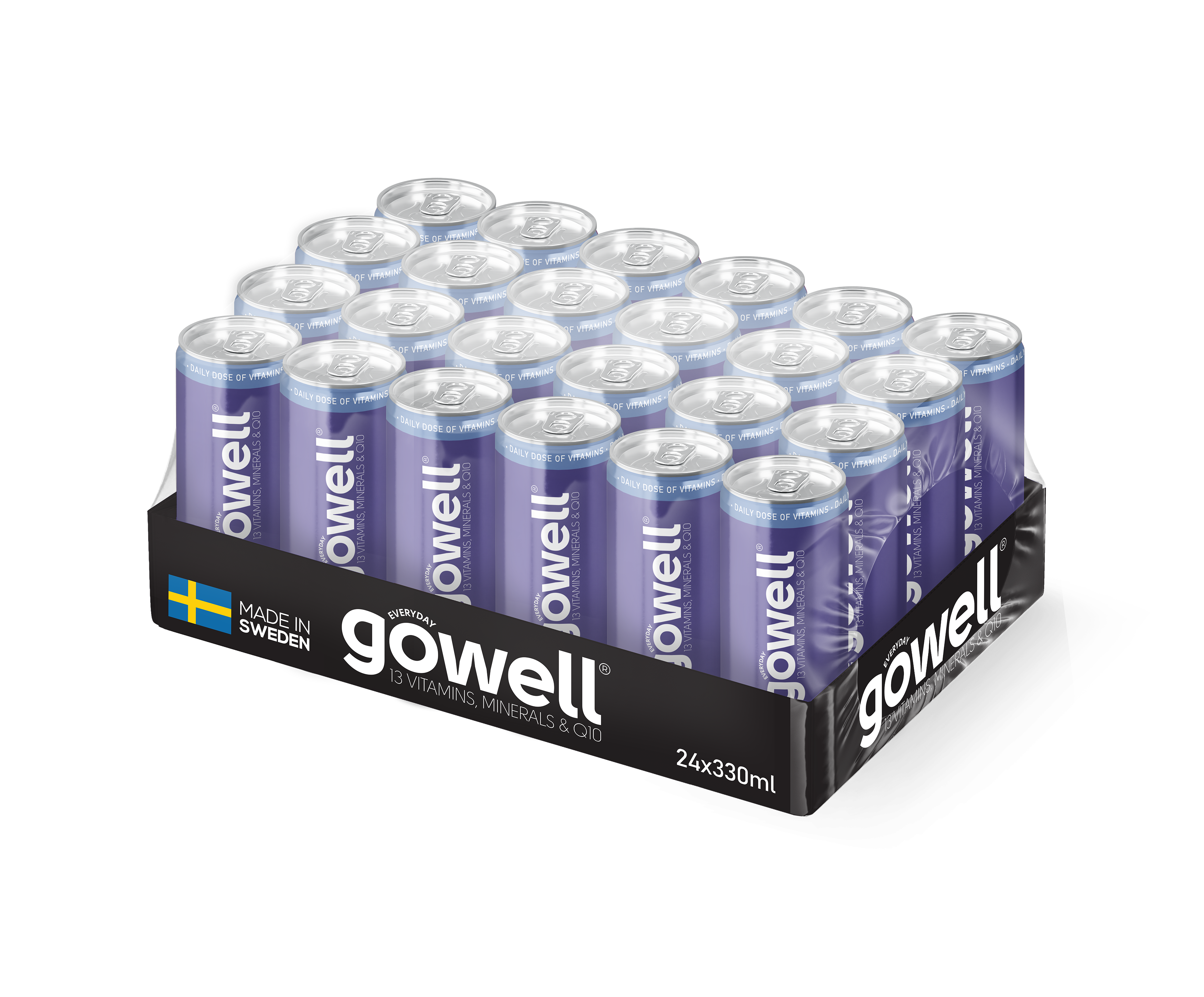 Gowell Funktionsdrycker Blackcurrants Blueberry bevanda 24x33cl