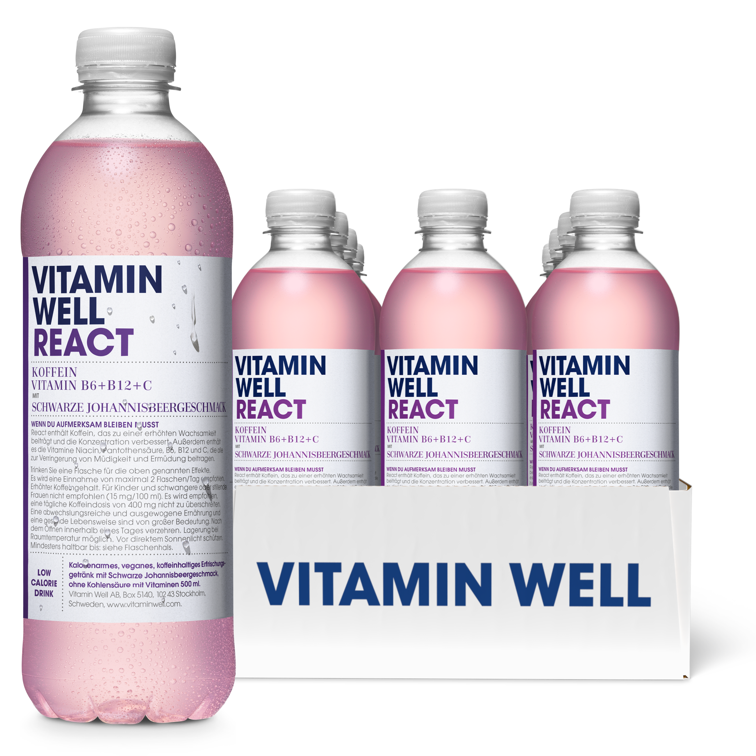 Vitamin Well React bevanda con caffeina 75 mg