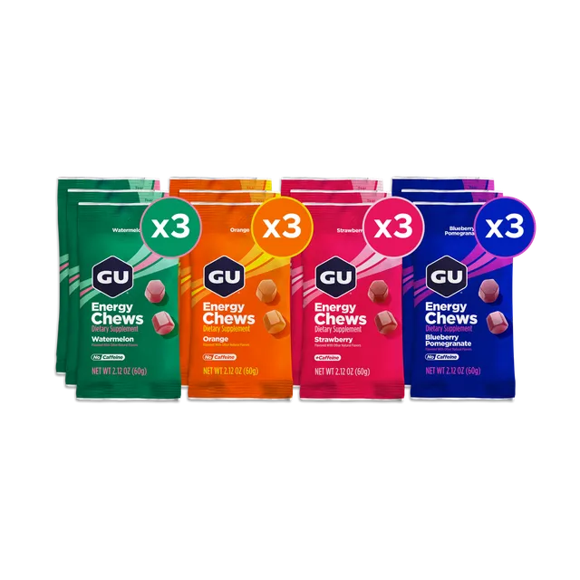GU Energy Chews caramelle energetiche arancia 12 buste
