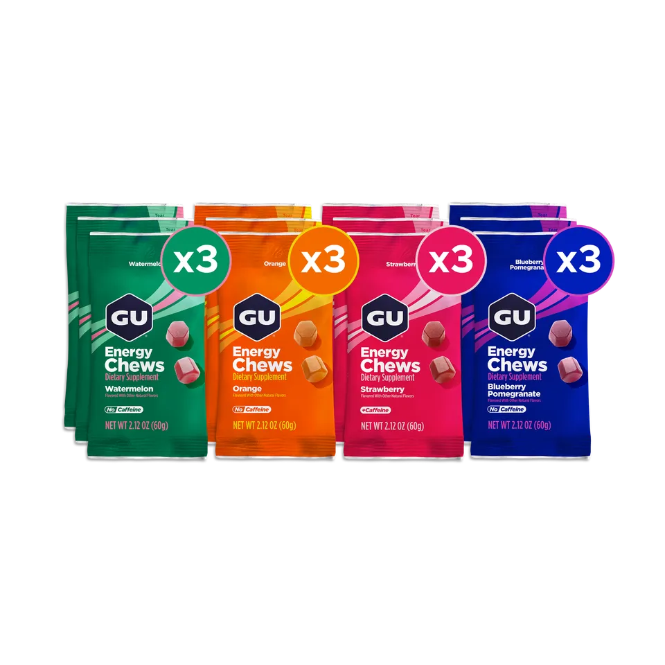 GU Energy Chews caramelle energetiche arancia 12 buste