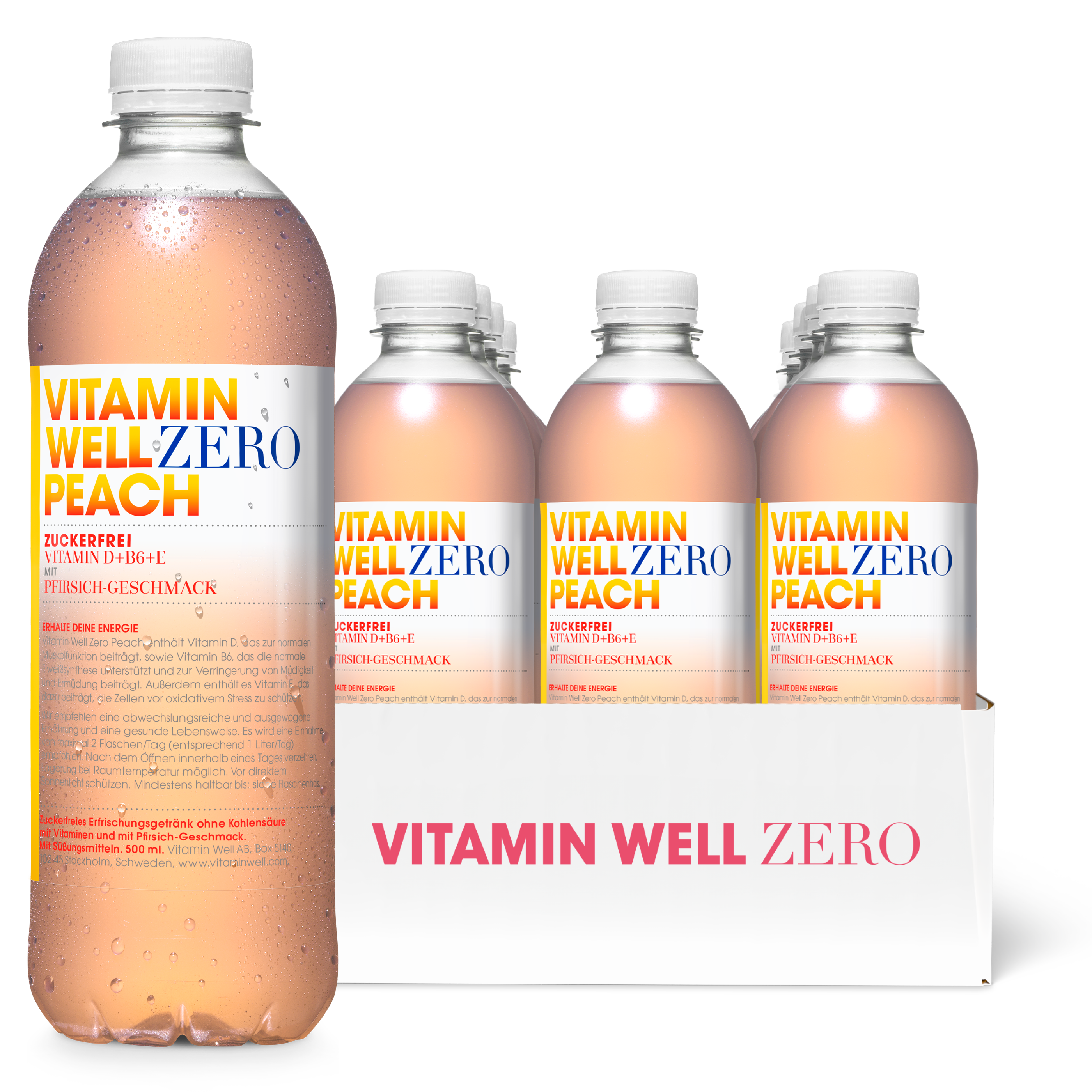 Vitamin Well Zero Peach Bevanda Pesca 500 ml Zero Zuccheri