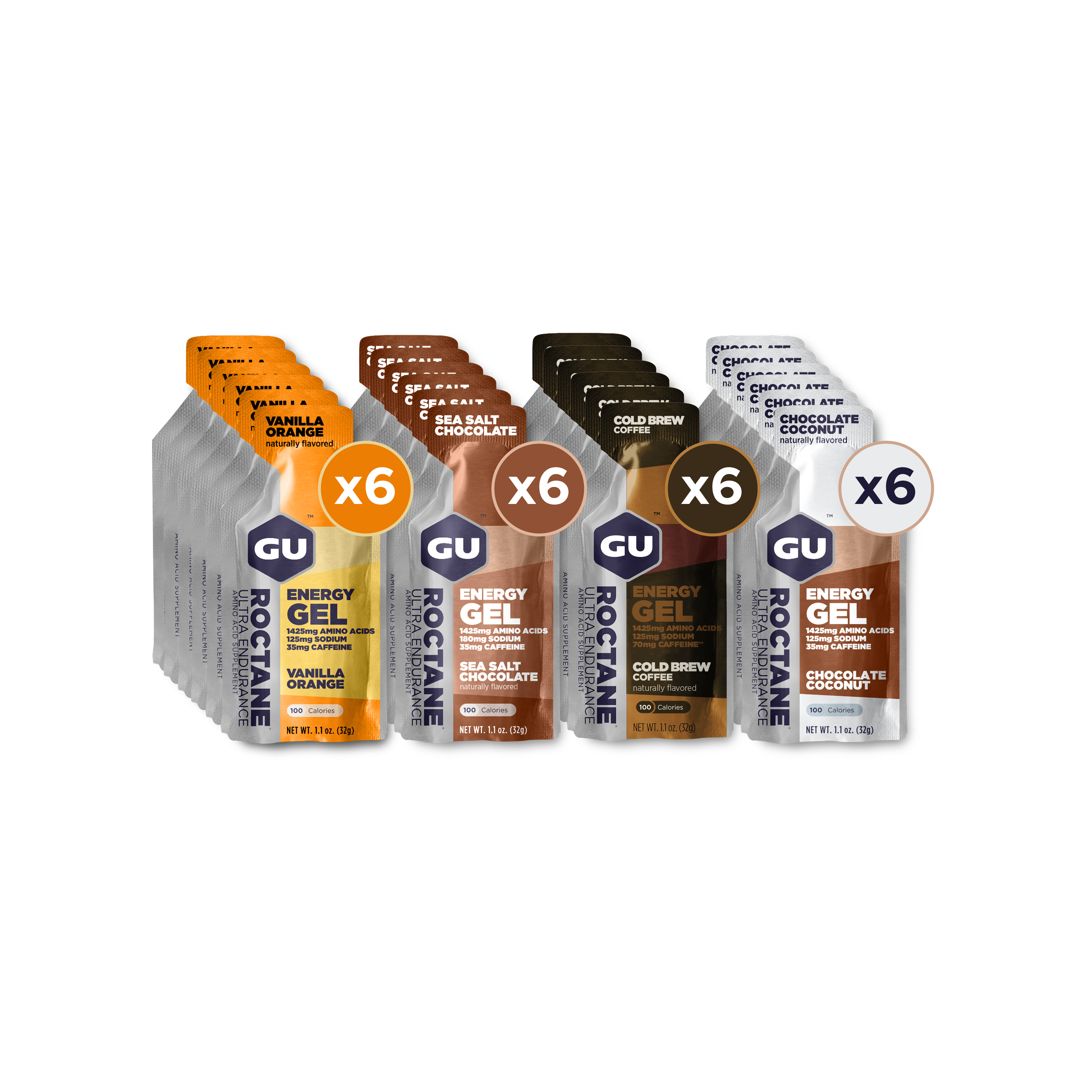 GU Roctane Energy Gel Cherry Lime gel box 24 aminoacidi