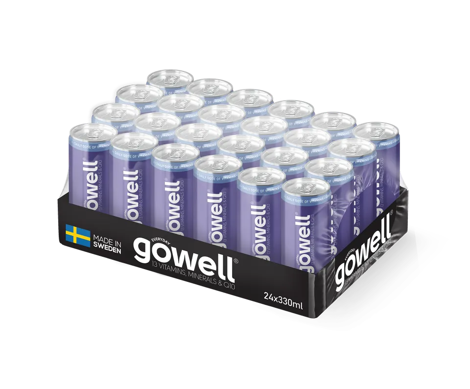 Gowell Funktionsdrycker Blackcurrants Blueberry bevanda 24x33cl