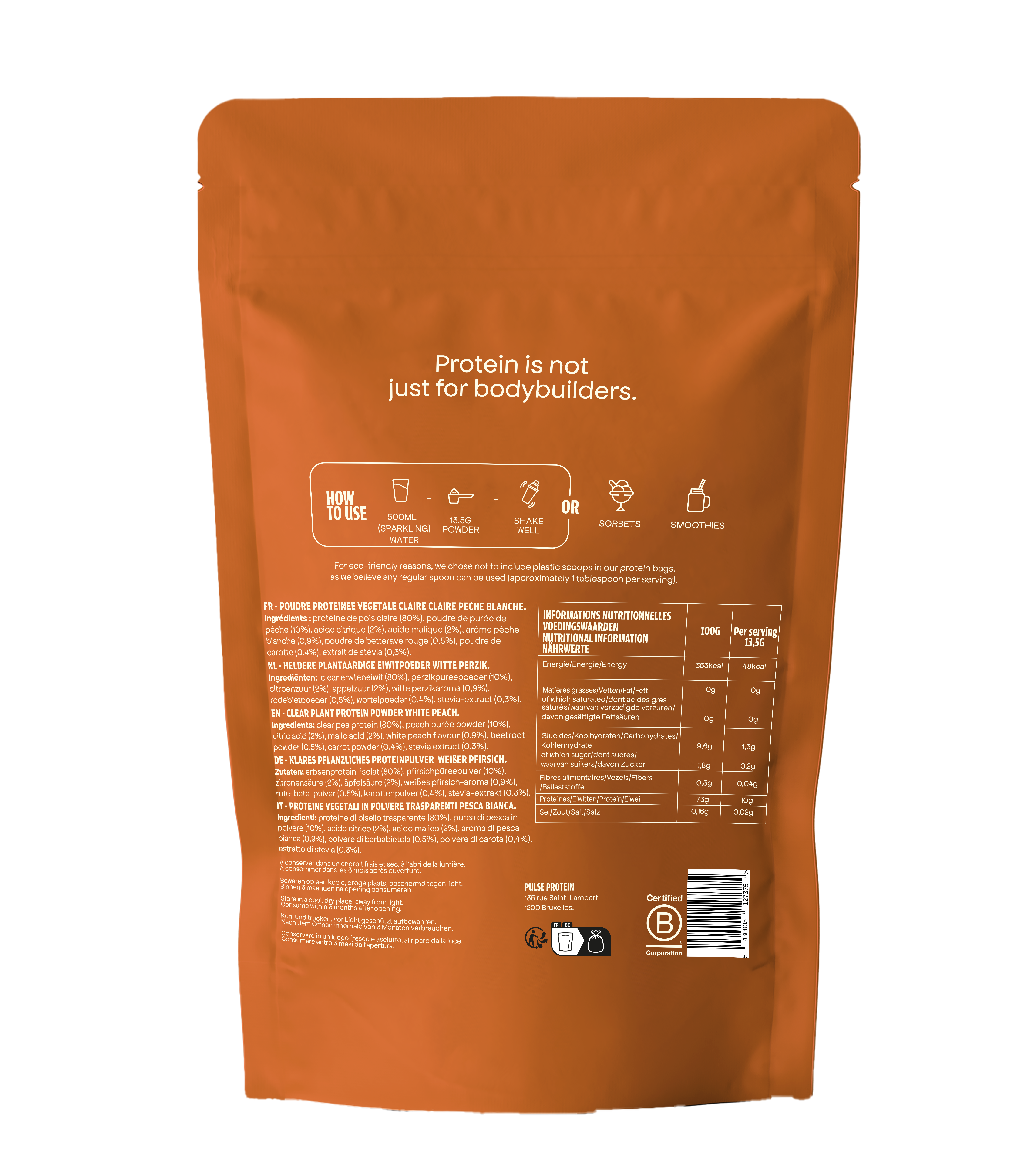 Pulse Clear Protein pesca bevanda proteica vegana 350g