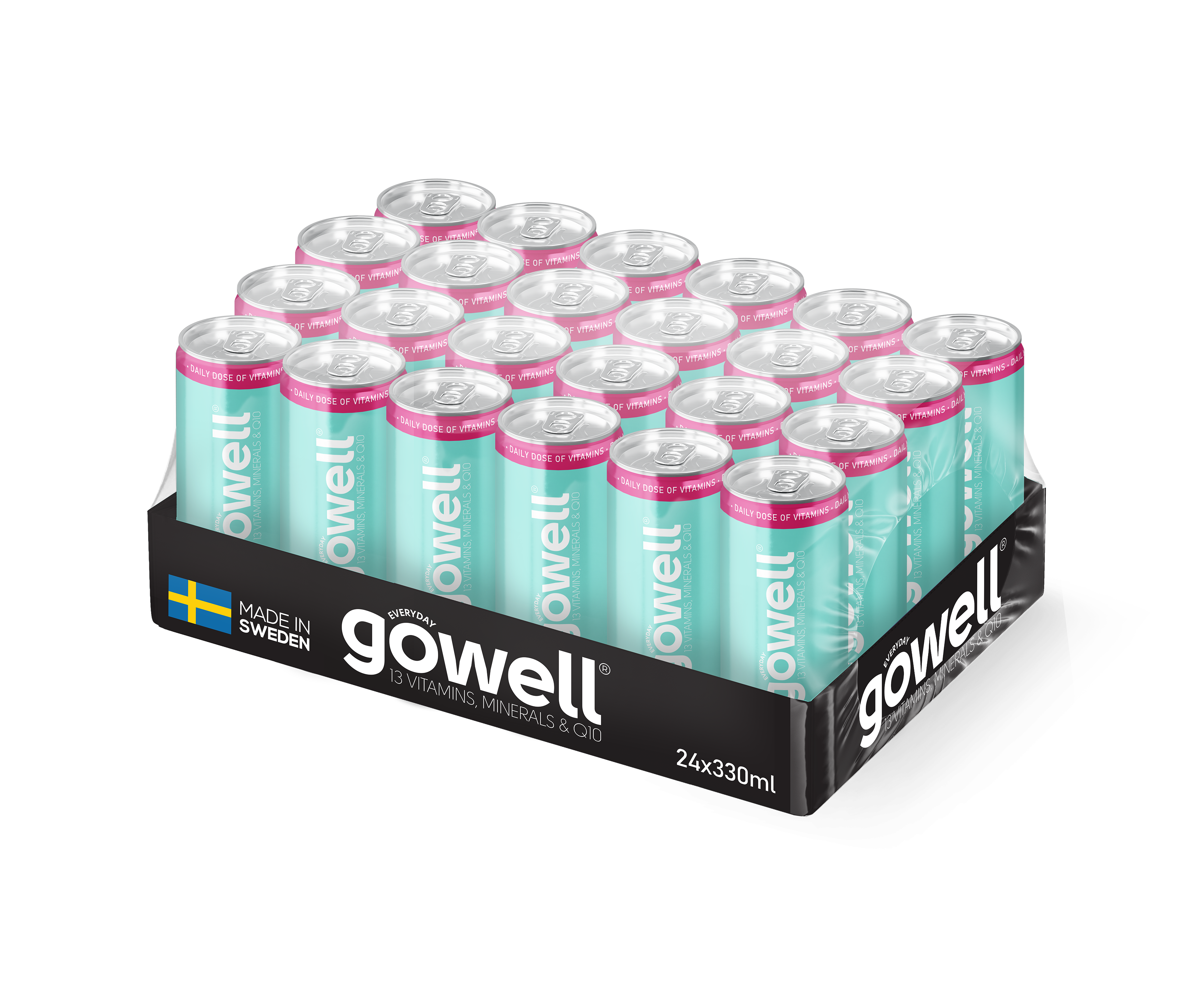 Gowell Lampone Fragola Menta bevanda funzionale 24x33cl